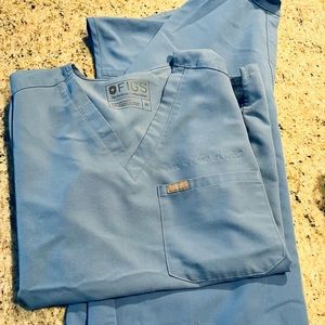 Figs Ceil blue scrubs